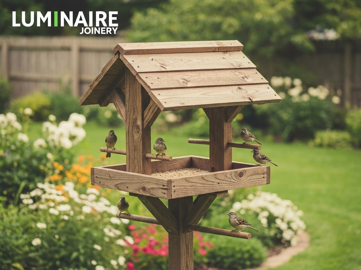 Handcrafted Wooden Bird Feeder